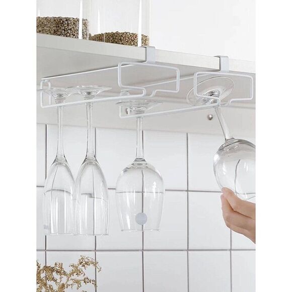 Japard Stemware Holder Under Cabinet, Wine Glass Hanging Rack Fit for The Cabine - Picture 2 of 7